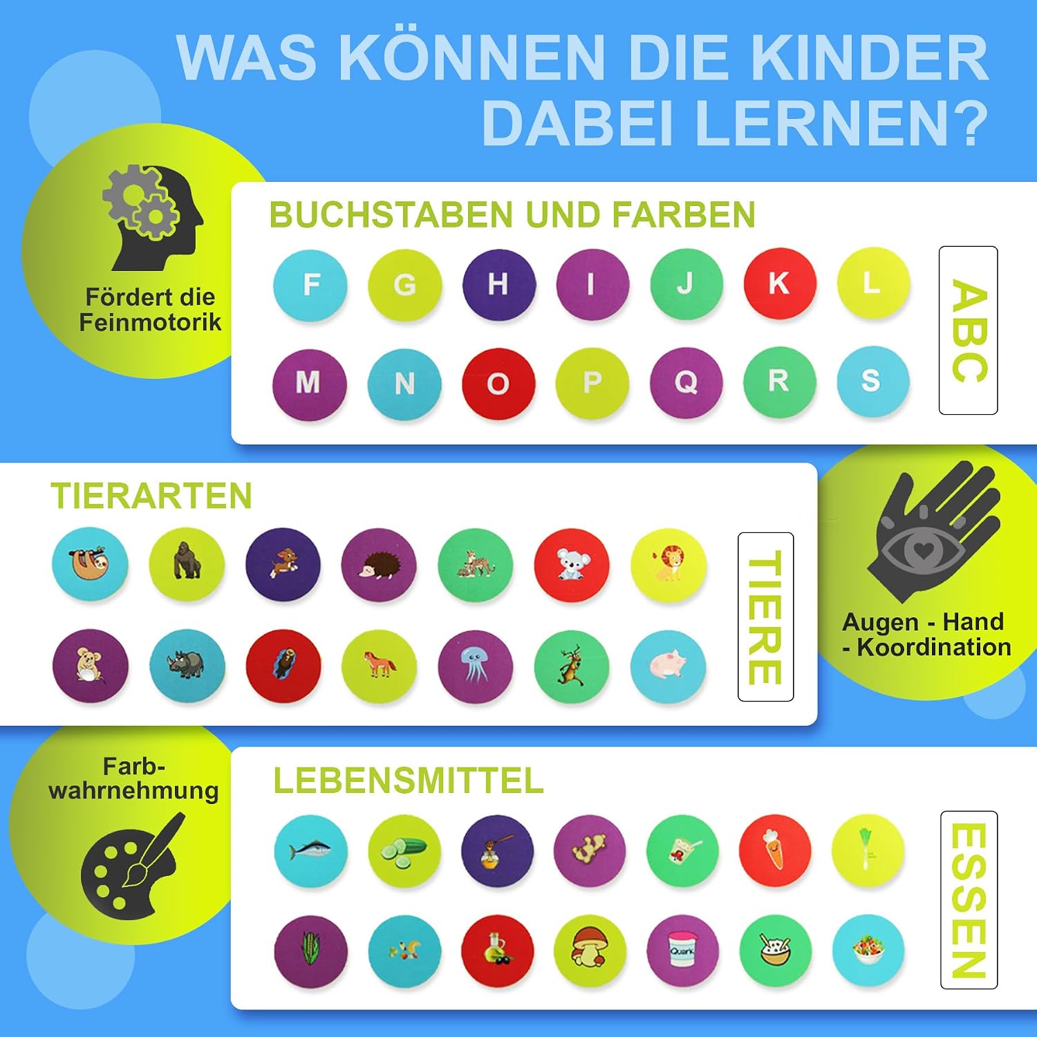 Magnetisches Alphabet Labyrinth 3‑in‑1 Montessori Lernspiel – Holz, austauschbare Themenkarten (ABC, Tiere, Essen)