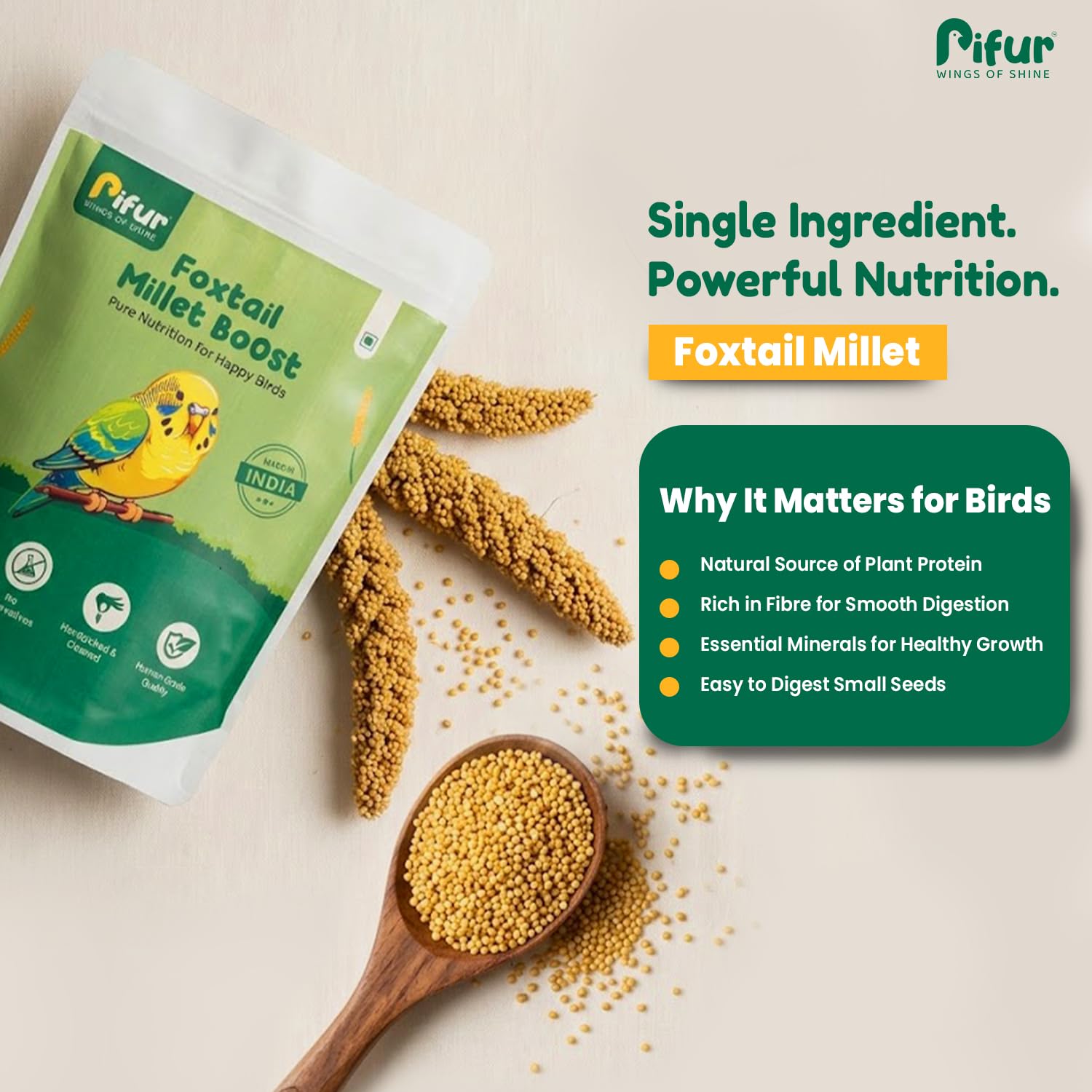 Pifur Foxtail Millet Seeds (450g) 2
