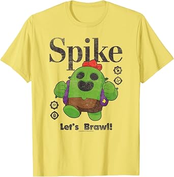 Brawl Stars Spike The Legendary Brawler Distressed Poster T-Shirt