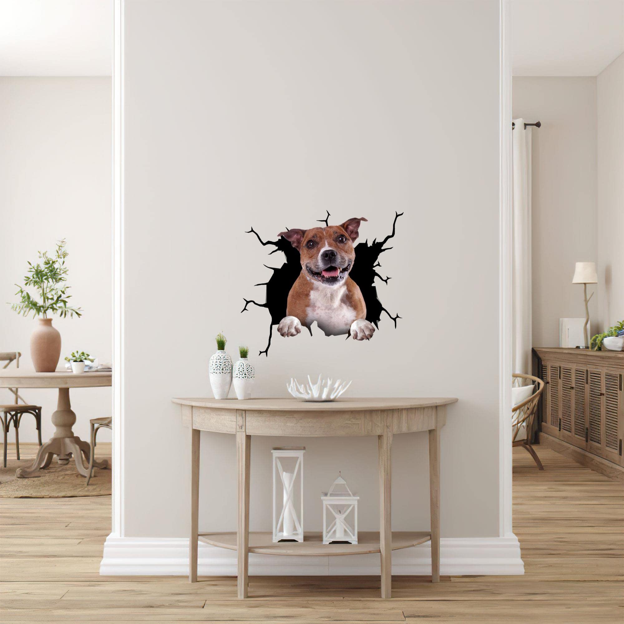 Adesivo American Staffordshire Terrier Staffordshire Bull Terrier Regali Meme 3D Van Decal Adesivi Cane Cane Decalcomanie Vinal Trucking Sticker per Animali Avvertimento Camion Adesivi