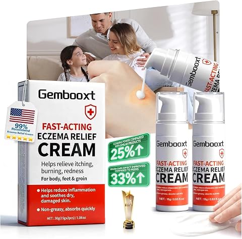 2026 Upgrade Eczema Cream Max 1% Hydrocortisone Strength | Eczema Relief Cream【NO.1-24H Deep Soothing】Fast-Acting Skin Recovery Tech for Rash, Redness, Inflammation & Bug Bites, 2PCS