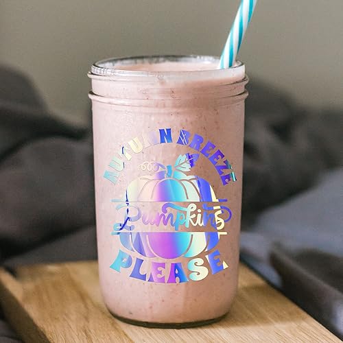 Miniatura 5 de GIRAFVYINL - Rollo de vinilo adhesivo permanente de ópalo holográfico azul de 12 pulgadas x 10 pies para cricut, decoración del hogar y el