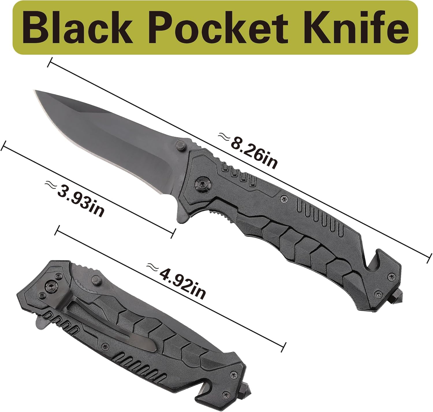 Personalized Laser Engraved Pocket Knife Gifts for Men, Custom Engraved Folding Knife for Him, Christmas Birthday Wedding Day Father's Day Anniversary Presents for Men, Dad, Grandpa, Groomsmen - Image 5