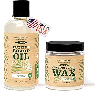 CLARK'S Food Grade Mineral Oil (12oz) and Carnauba Wax (6oz) Set