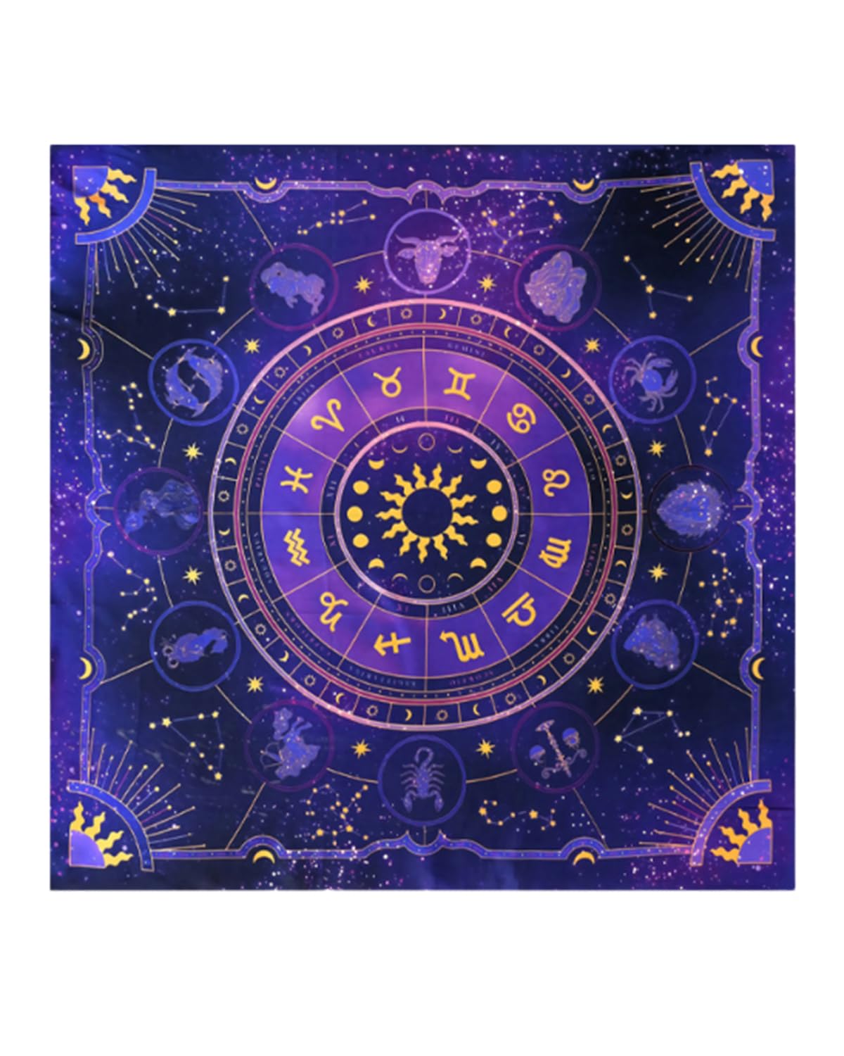 Vihaanta Tarot Cloth, Tarot Deck, Premium Purple Tarot Mat for Card Reading, Soft Spread Divination Cloth for Spiritual Practices, Includes One Purple Tarot Cloth(49 * 49cm)