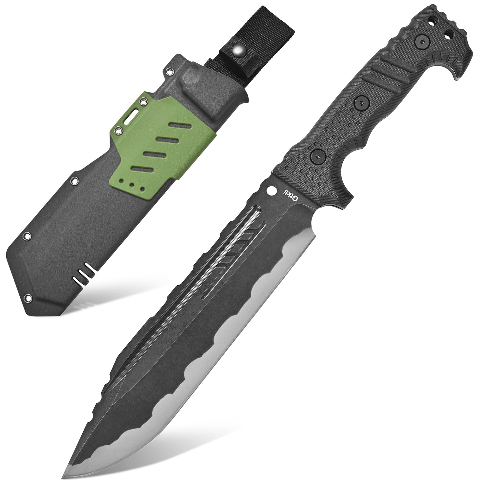 Amazon.com : Gtkii GTK36 Fixed Blade Knife DC53 Steel Blade Full