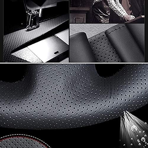 Steering Wheel Protector Cover,for Kia Cerato 2005-2012,DIY Hand-Stitched Leather Car Steering Wheel Cover