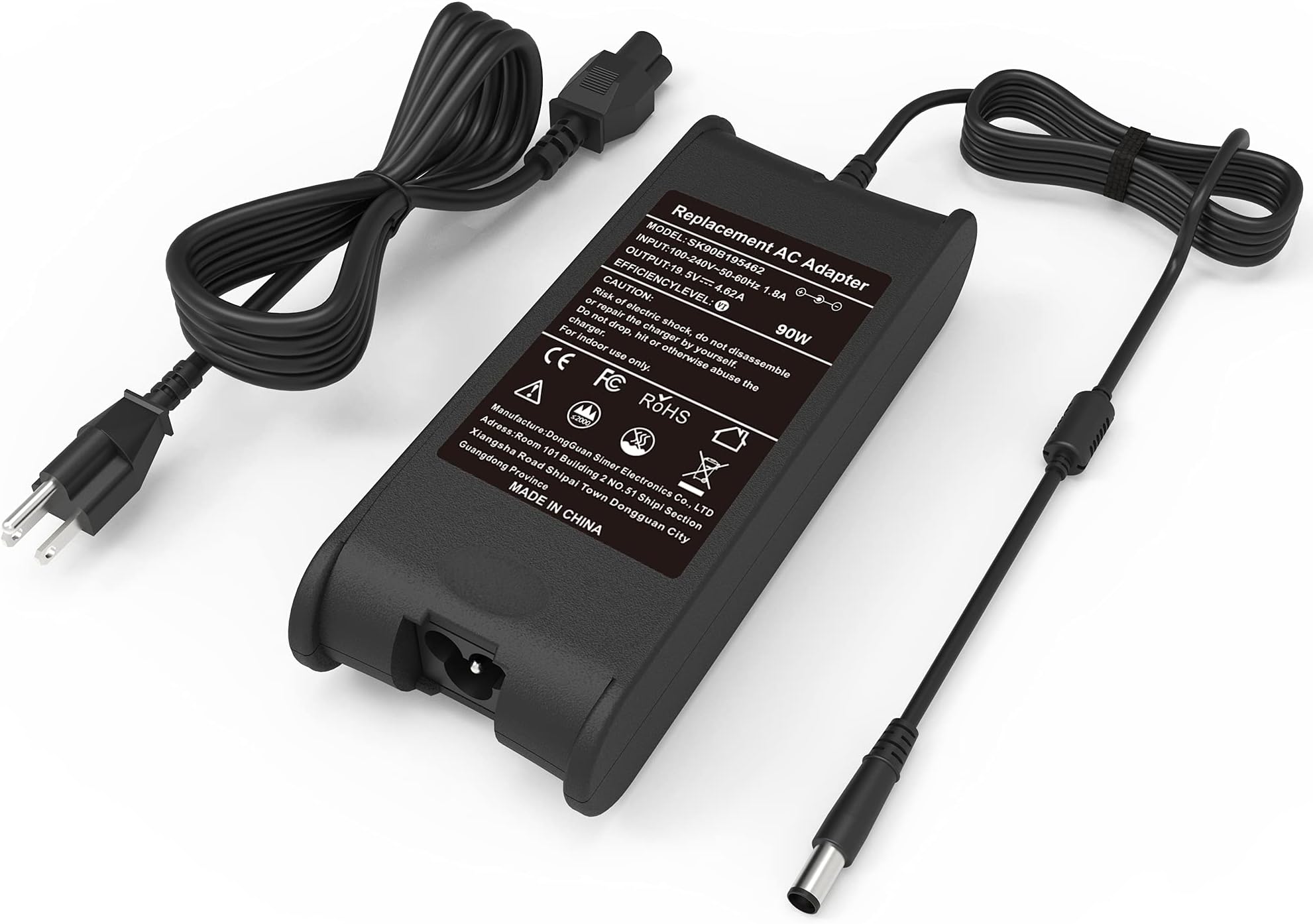 90W 65W Charger for Dell Inspiron N7110 N4010 N7010 N5110 N5010 1545 15,Studio 1735,HA65NS5-00 0J62H3 928G4 PA-10 WK890 PA-12 PA-3E 0V0KR FA90PE1-00 9T215 DA90PE1-00 DA65NS4-00 DA65NS3-00
