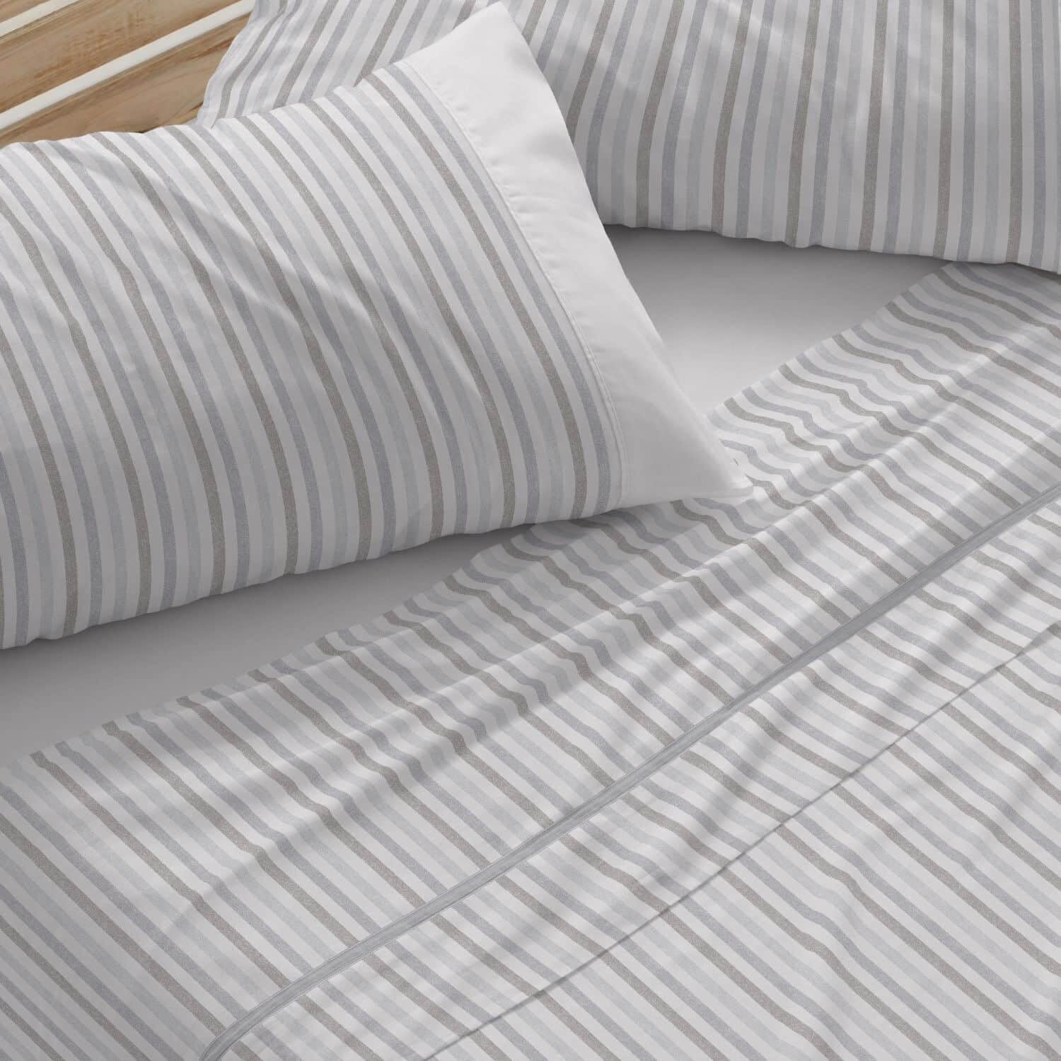 Burrito Blanco Sheet Set, Cotton, Grey, Ancho de 150 a 160