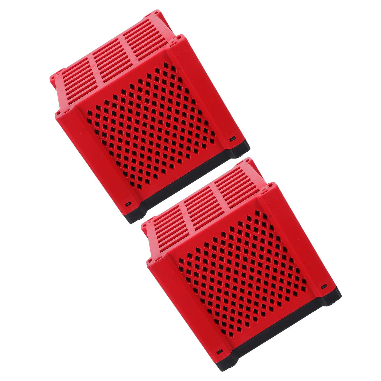 FRCOLOR Lot de 2 Sets de Filtres Aquarium à Double Filtration Cubes de Charbon Actif Réutilisables, Boîte de Rangement pour Masses Filtrantes, Média Filtrant Écologique pour Purification