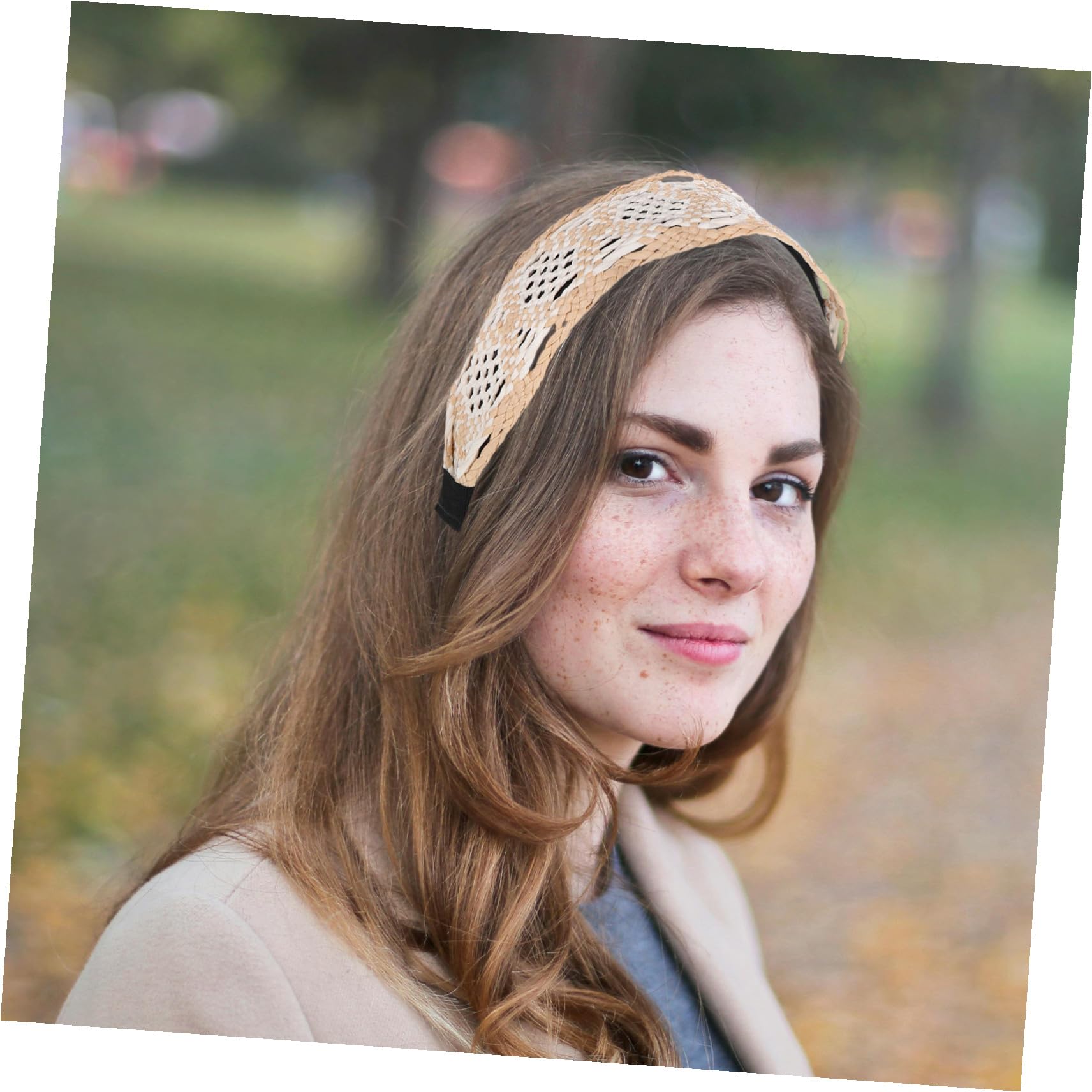 Anneome Bandeaux Raphia Tressé Accessoire de Coiffure Élégant pour Femme Bandeau Bohème pour Cheveux
