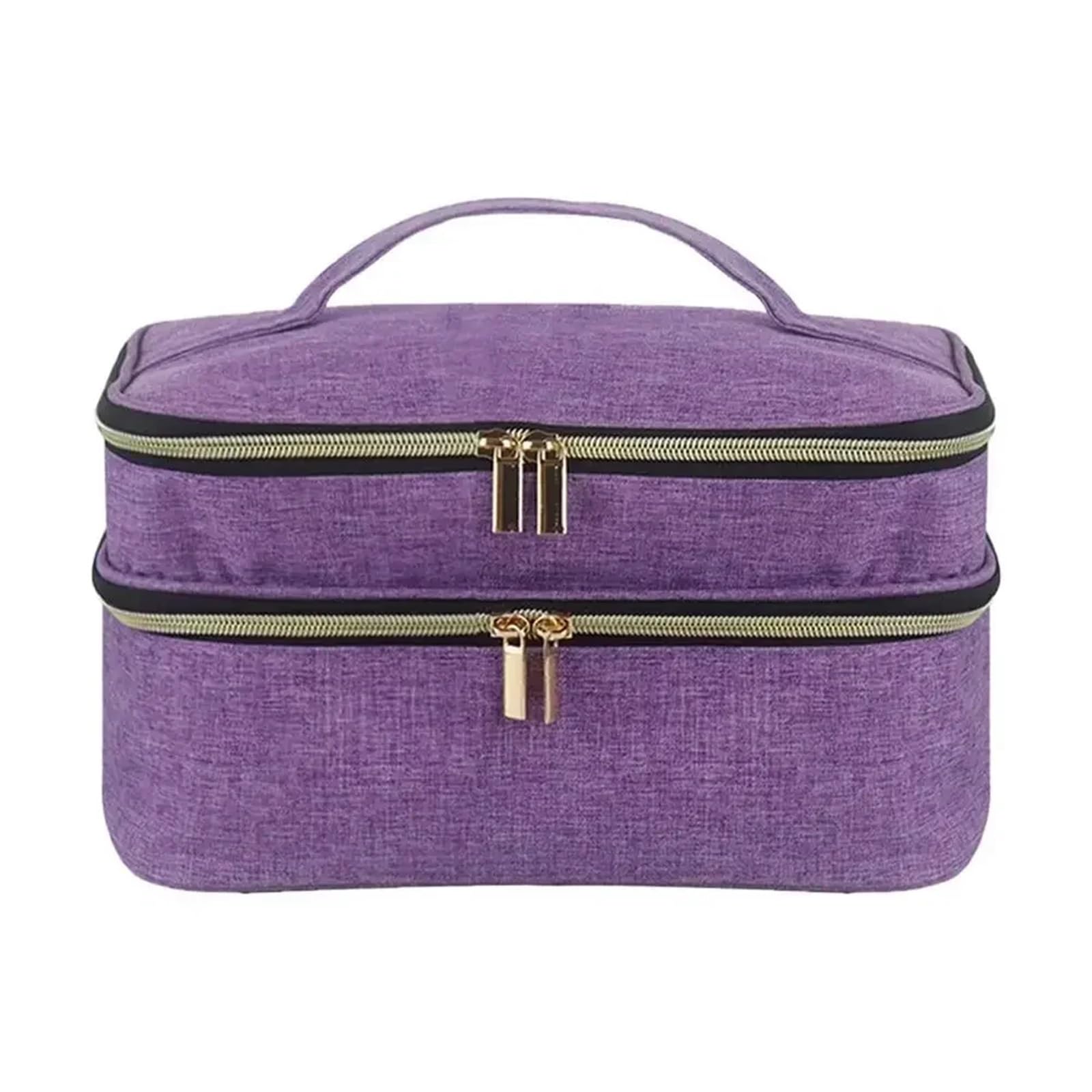 Doppelschichtiger Zubehör-Organizer, große Näh-Aufbewahrungstasche, passend for Nähwerkzeuge, Nähset-Organizer, Box-Organizer Für Haushalt(Purple)