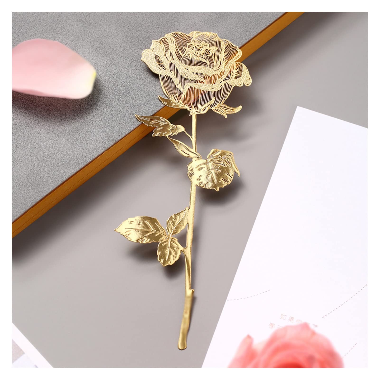 Signet Bookmark Rose Style Chinois Métal Hollow Bookmark Cadeau d'anniversaire for la Petite Amie à la Saint-Valentin signets pour Hommes Femmes