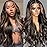 MENGLLE 13x6 Body Wave 1B/30 Highlight Lace Front Wig Human Hair 200% Density HD Transparent Ombre Lace Front Wig Human Hair Colored Balayage Wig for Black Women 24 Inch