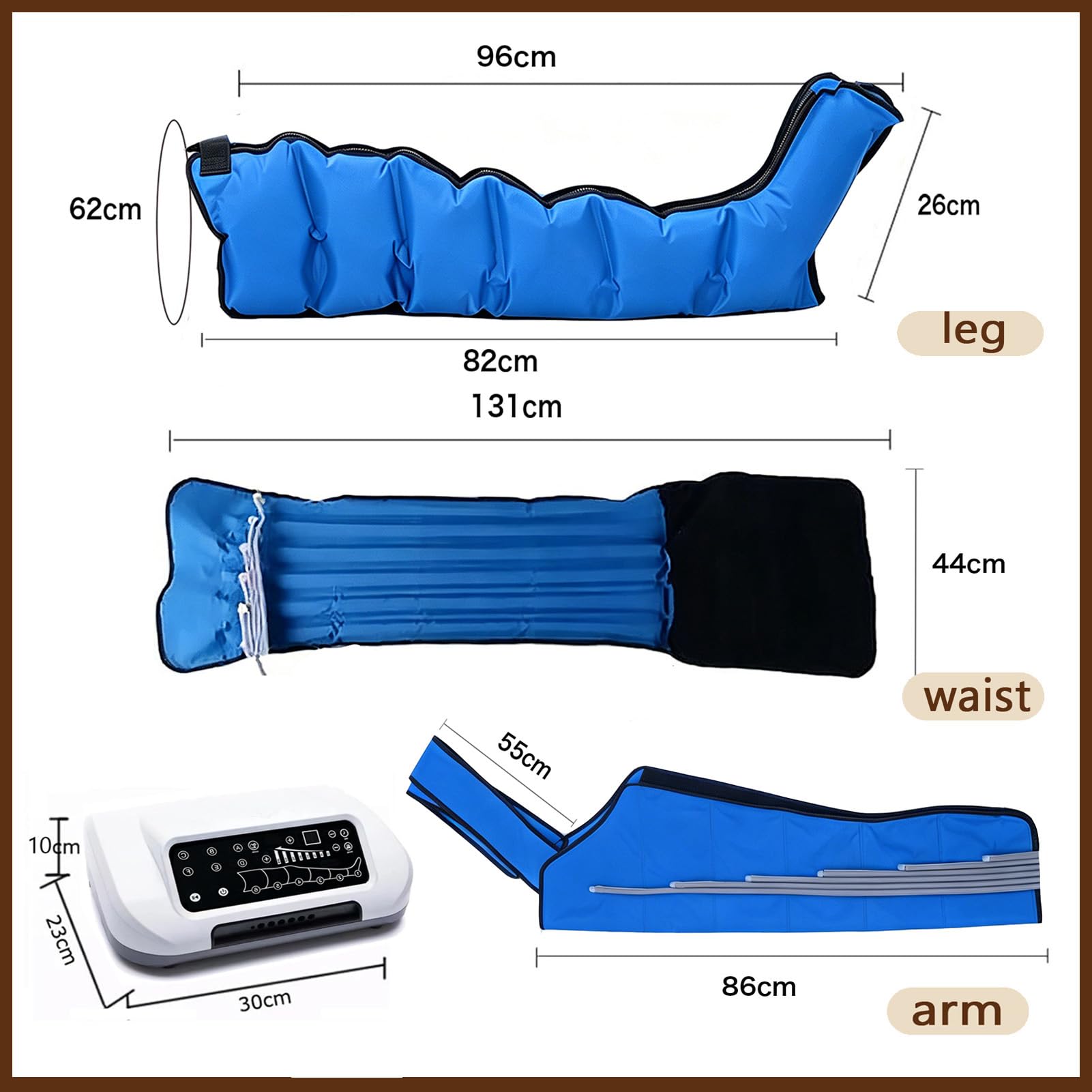 Máquina Presoterapia Para Casa, Masajeador De Piernas Compresión Neumática, Ajuste Automático De Presión, Desagüe Automático, Relajación Corporal Completa, Ideal Para Personas Con Piernas Hinchadas
