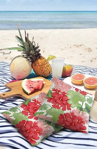 Miniatura 3 de Litter Star Fundas de almohada impermeables para exteriores, 16 x 16 pulgadas, diseño de flores de Tianzu en acuarela, fundas de cojín cuadradas