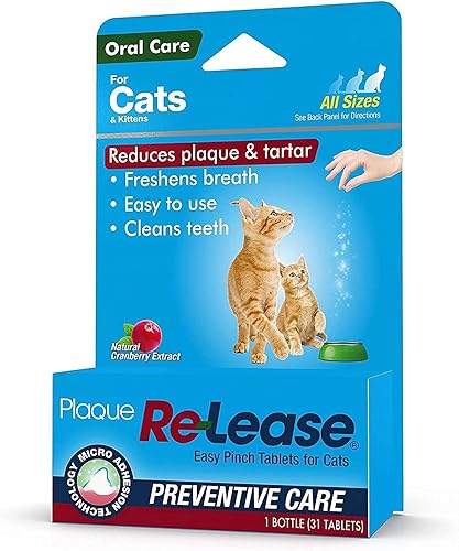 Ramard Rearrendamiento de placa para gatos - Limpiador de dientes para aliento fresco - Ambientador bucal Solución de tratamiento dental para gatos