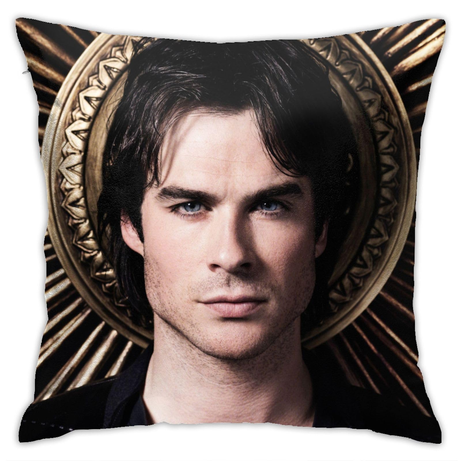 Djngn As Pic Damon Throw Pillow Case Salvatore Square Pillow Cover Cushion Cover For Sofa Couch Bedroom Livingroom Office Home Car Decor 18 X 18 Inch