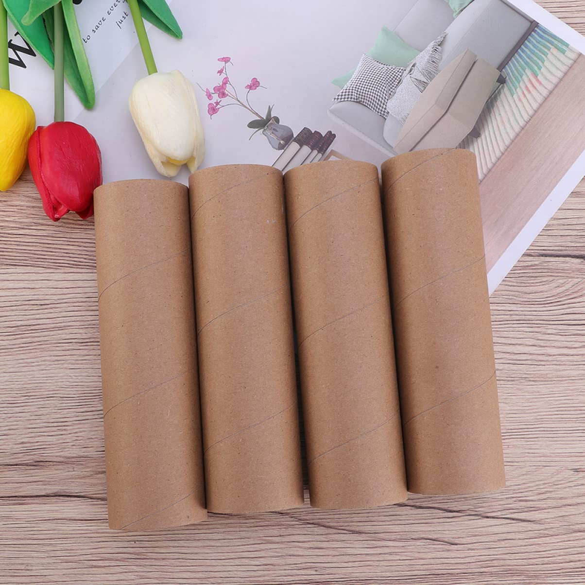 EXCEART 30 Pièces Tubes d'Expédition en Carton Kraft Ronds pour Artisanat et Affiches