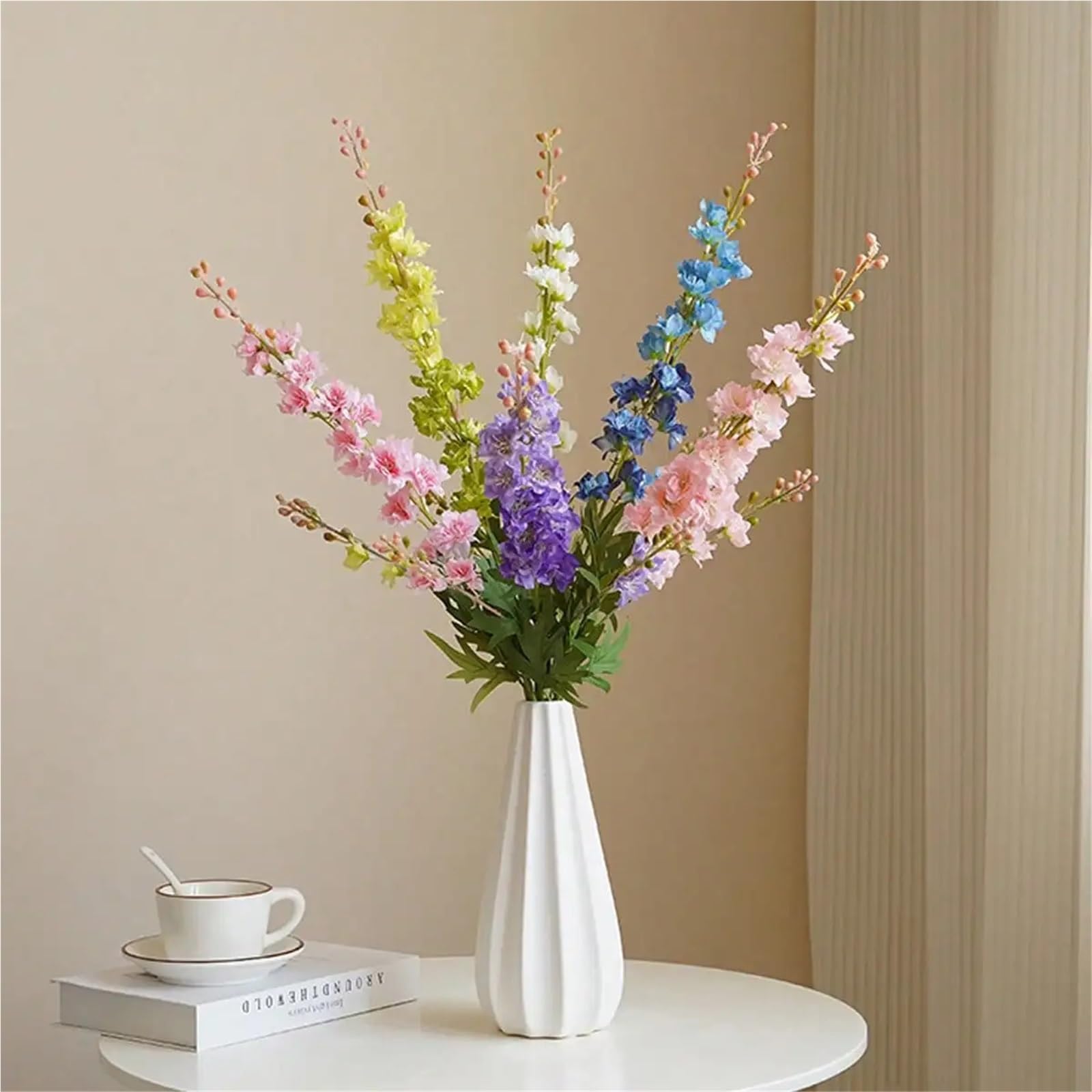 Künstliche Delphinium 5 Stück künstliche Delphinium-Blumen