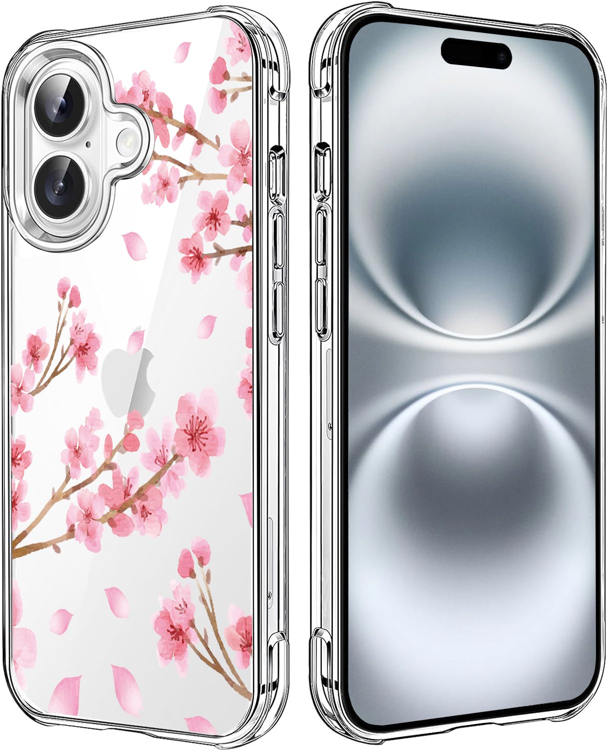 Amazon.com: HEYORUN Cherry Blossom Clear Case Compatible with