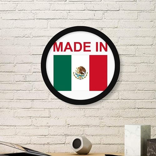 Made in Mexico Country Love Art Painting Picture Photo Wooden Round Frame Home Wall Decor Gift