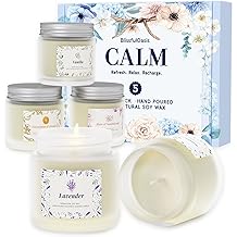 BlissfulOasis Scented Candles, Long-Lasting Candles for Home Scented, 5 Pack Candle Set, Candles for Women, Natural &amp; Safe Ingredients, Candle Set for Birthday, Valentine's Day Scented Candles for Her