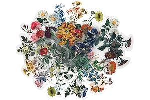 Vintage Natural Stickers: Aesthetic Florals for Enhancing Your Creative Projects