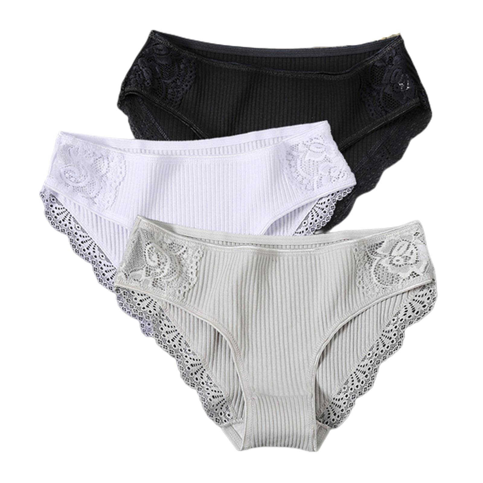 Ropa interior de 3 piezas/conjunto de bragas de algodón para mujer, ropa interior de tiro bajo, ropa interior de retazos, ropa interior suave para mujer, conjunto de lencería 13, M, 3 piezas