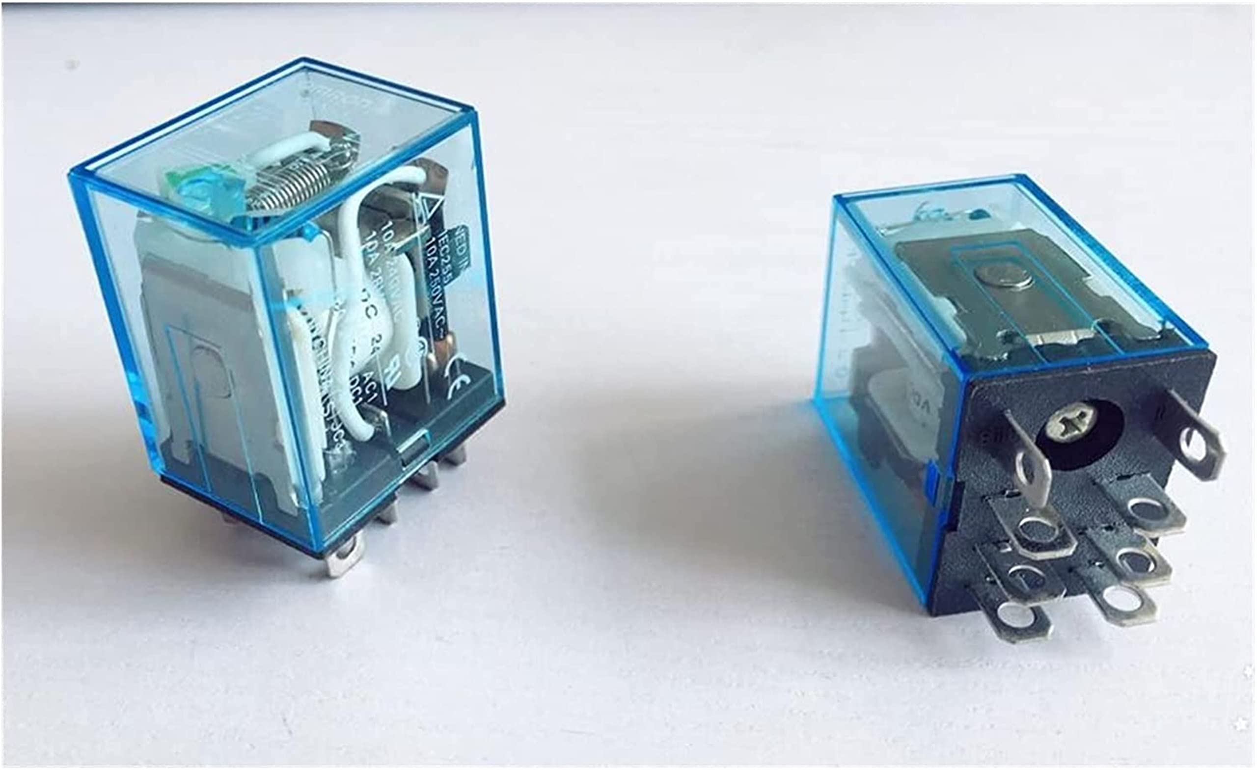 LKPEHTAGN Relay 5PCS Power DPDT HH62P-L JQX-13F 10A with Socket Base DC12V DC24V AC110V AC220V