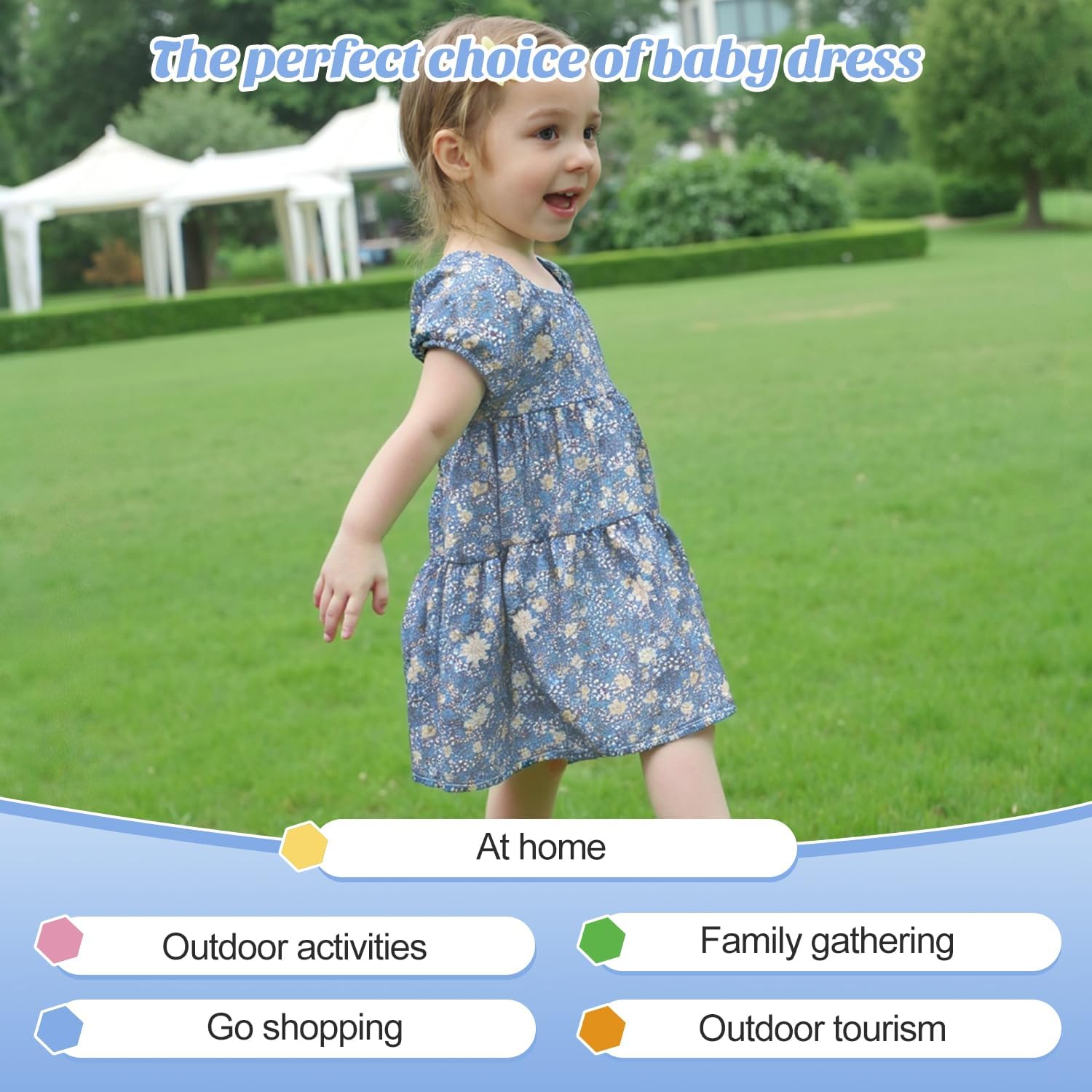 Zanie Kids Easter Dresses for Girls Baby Girl Summer Dress Playwear Family Photo Outfits - Image 5