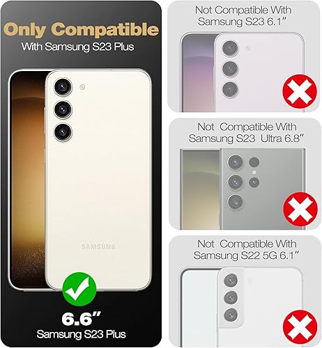 Miniatura 2 de Dexnor Funda de cuerpo completo para Samsung Galaxy S23 Plus 5G6.6 pulgadas, marco frontal extra, protección de grado militar, protector de pantalla