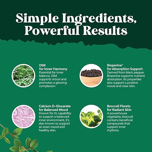 Miniatura 5 de Suplemento DIM extra fuerte para hombres y mujeres, complejo DIM + bioperina para el equilibrio hormonal, diindolilmetano con D-glucarato de calcio