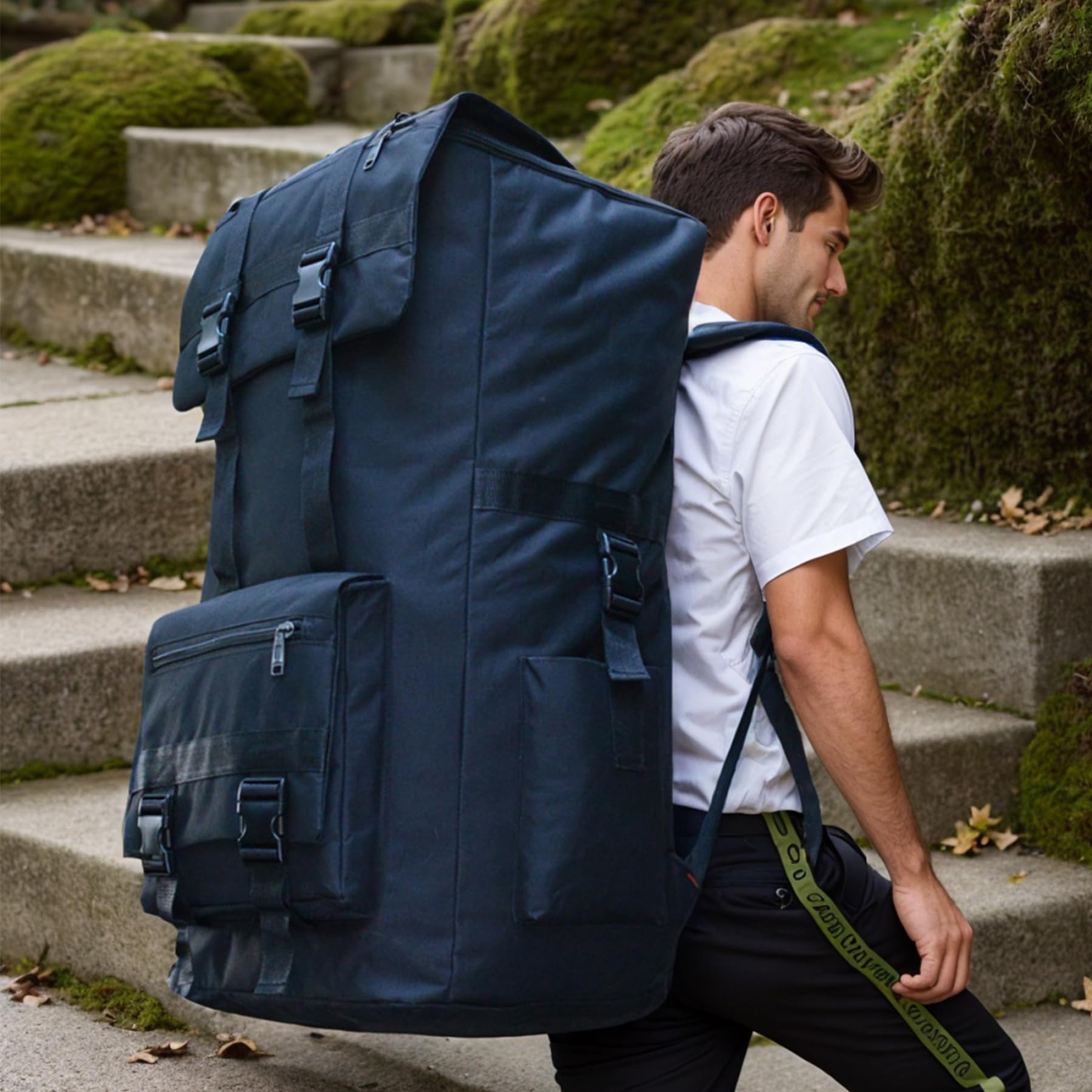 Wanderrucksack, 120 l großer Jagdrucksack, wasserdichter Oxford-Stoff, Camping, reißfest, 32, 68 x 15, 75 x 15, 75 Molle-Tagesrucksack für Reisen