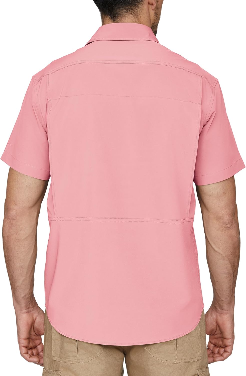 PIQIDIG Men's UPF 50+ Sun Protection Shirt Short Sleeve Hiking Fishing Shirt Quick Dry for Safari Travel Button Down Shirts - Image 2