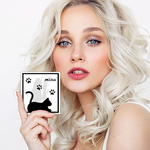 Miniatura 5 de GLOBLELAND 1 juego de 13 troqueles de corte de gato de flores para bricolaje, álbumes de recortes, de metal, gato, gatito, troquelados, plantillas