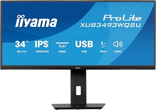 iiyama Prolite XUB3493WQSU-B6 Écran IPS LED 34" UWQHD HDM…