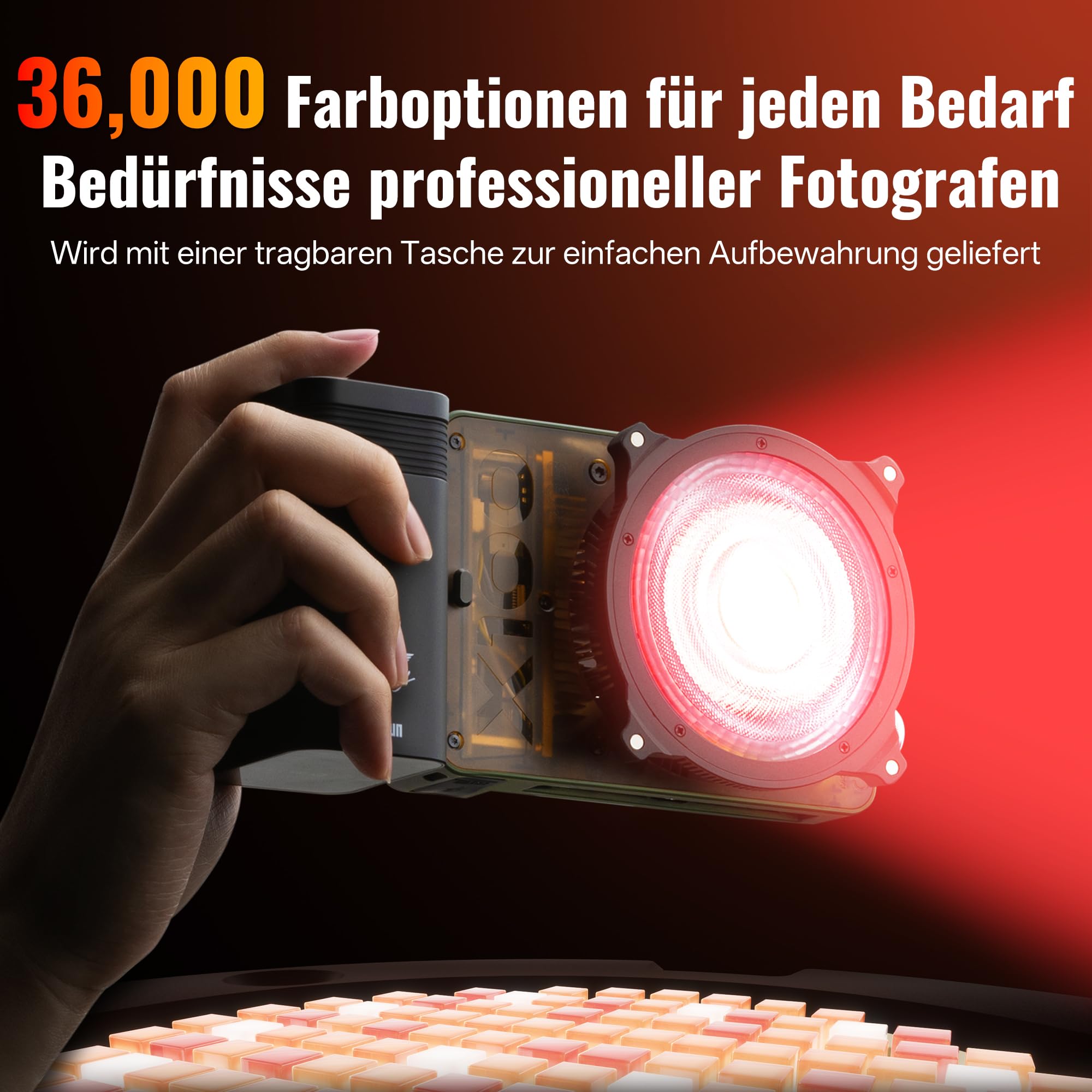 ZHIYUN Mini-Linsenreflektor (ZY-Mount), Einstellbarer Lichtmodifikator, 5-fache Helligkeitssteigerung, Geeignet für X100RGB/X100Bi-Color/CX100/X60/CX50 für Fotografie, 99g, Mini Diffusor