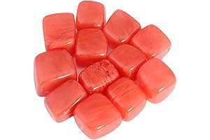 Rockcloud 1lb Tumbled Polished Stone, Gemstone, Cherry Quartz