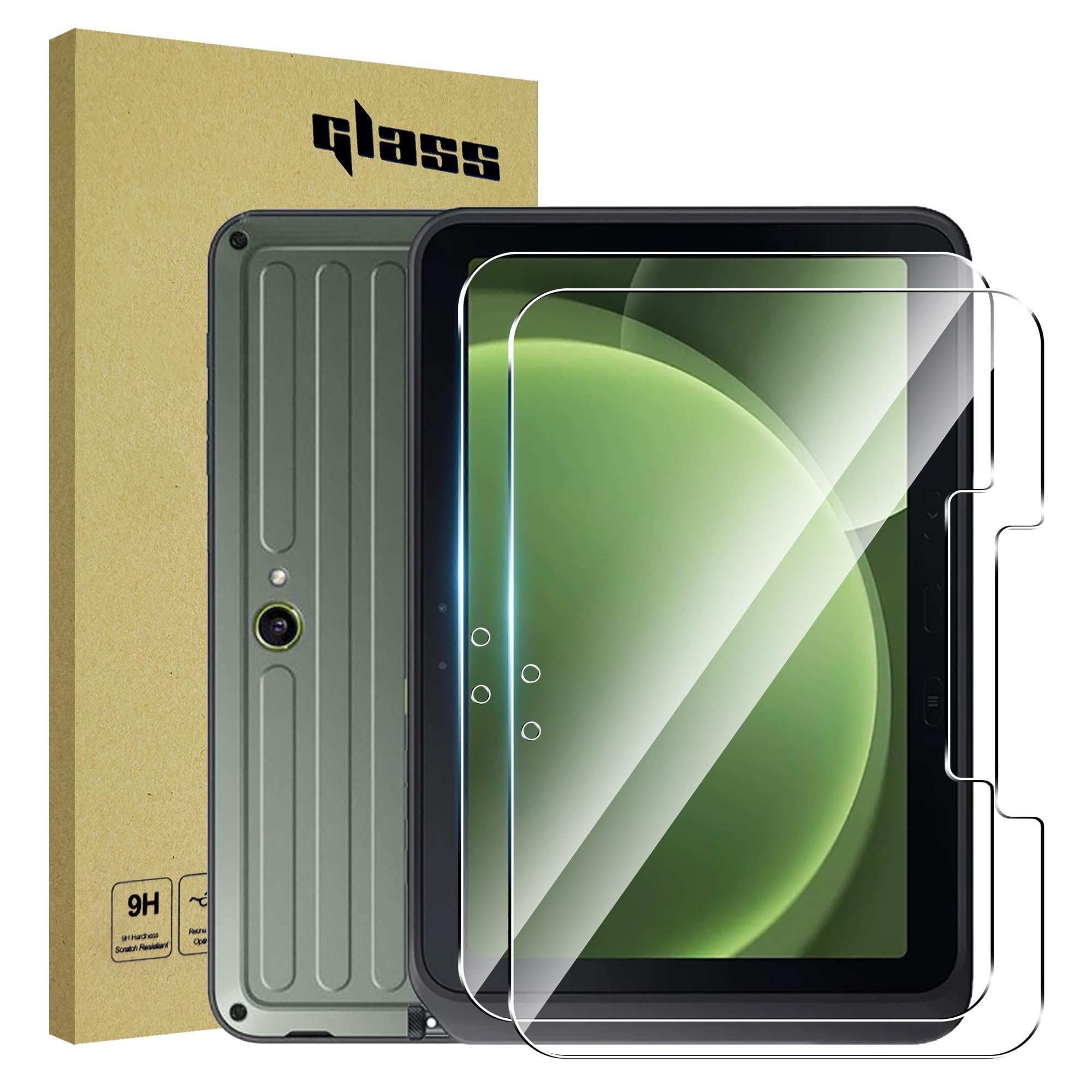 for Samsung Galaxy Tab Active 4/5 Pro Screen Protector (8''),9H Hardness, Anti-Scratch, Tempered Glass flim, Case Friendly, Anti-Scratch,(2PACK)