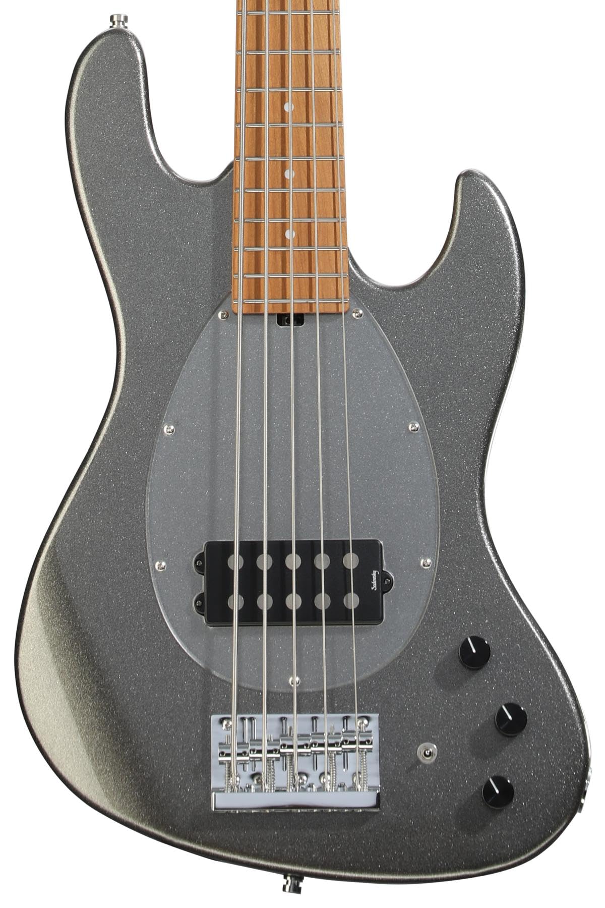 Sadowsky MetroExpress Vintage M 5-string Bass Guitar - Solid Silver Metallic, Roasted Maple Fingerboard