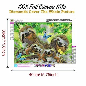 Amazon | クロスステッチキット ダイヤモンドの絵画 ナマケモノ