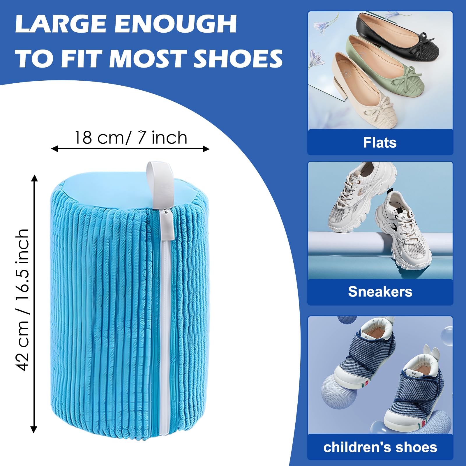 2 Pièces Sacs De Lavage Chaussures Machine à Laver Réutilisables En Chenille - Protection Sport Et Quotidien