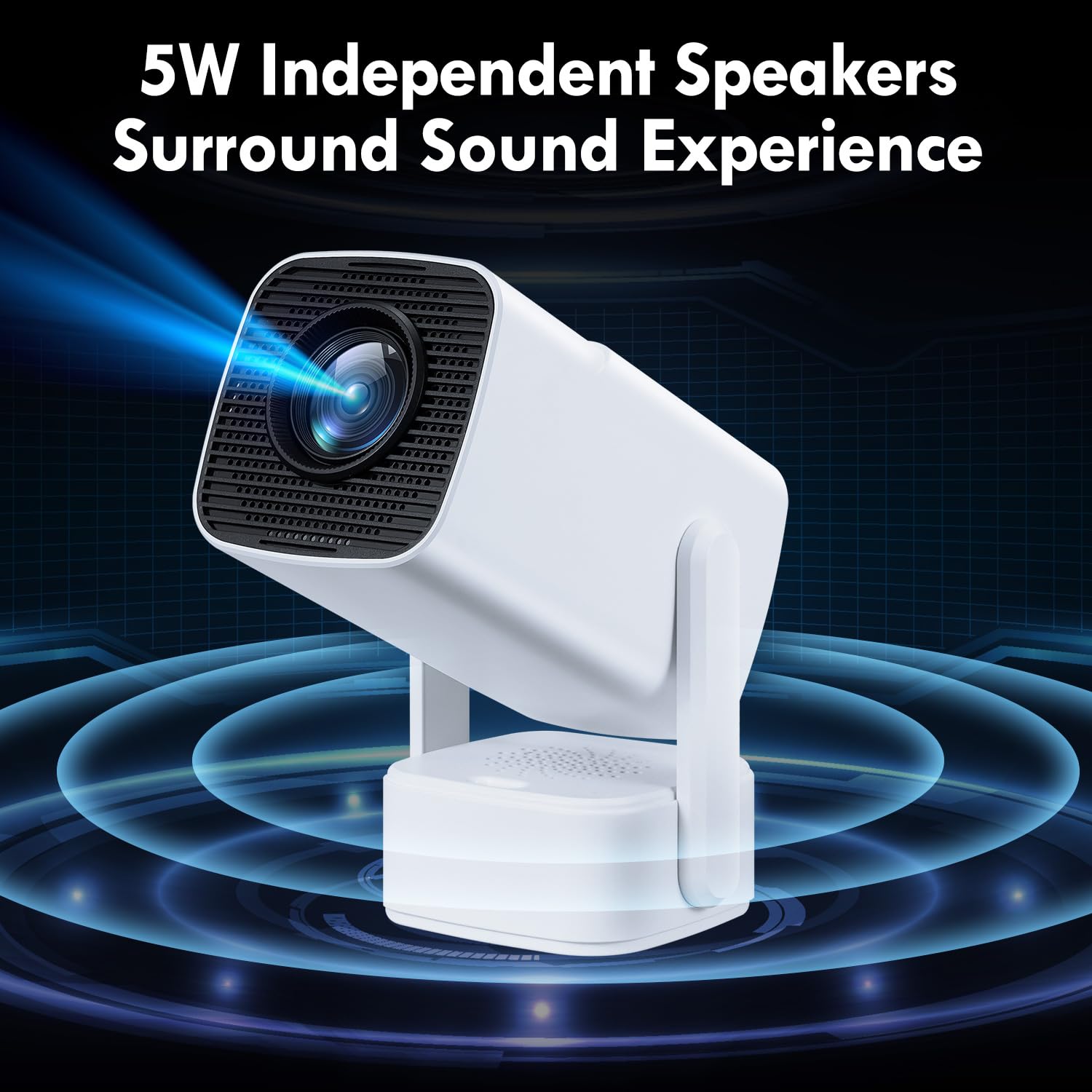 Proiettore Portatile,SEPYMP Mini Proiettore 4k,1080P FHD-WiFi 6-BT 5.2,Android 11,App Preinstallate Come Netflix, YouTube.