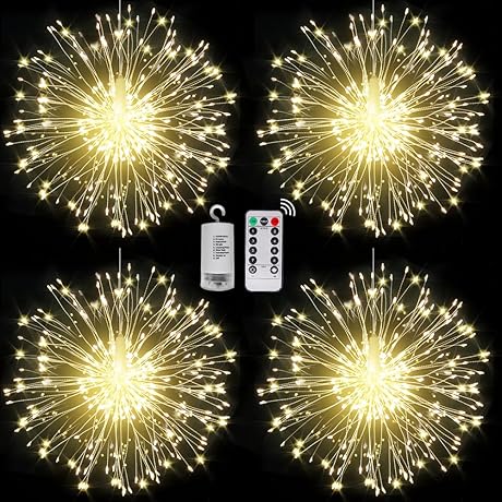 120-LED Christmas Tree Lights with Battery and Remote Control
