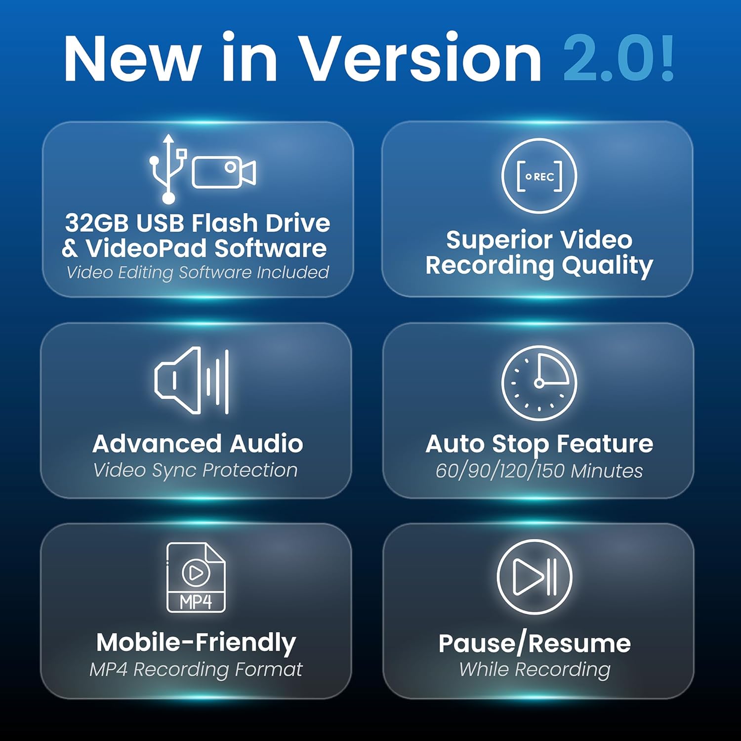 ClearClick Video to Digital Converter 2.0 (Second Generation) - Record Video from VCR's, VHS Tapes, AV, RCA, Hi8, Camcorder, DVD, Gaming Systems (Bundle) [Requires Working VCR/Camcorder & Tapes]