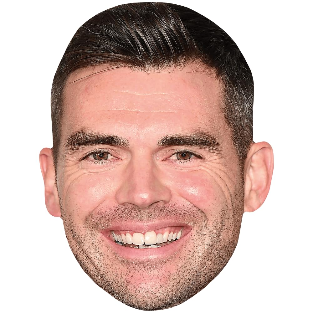 James Anderson (Stubble) Celebrity Mask, Flat Card Face, Fancy Dress Mask