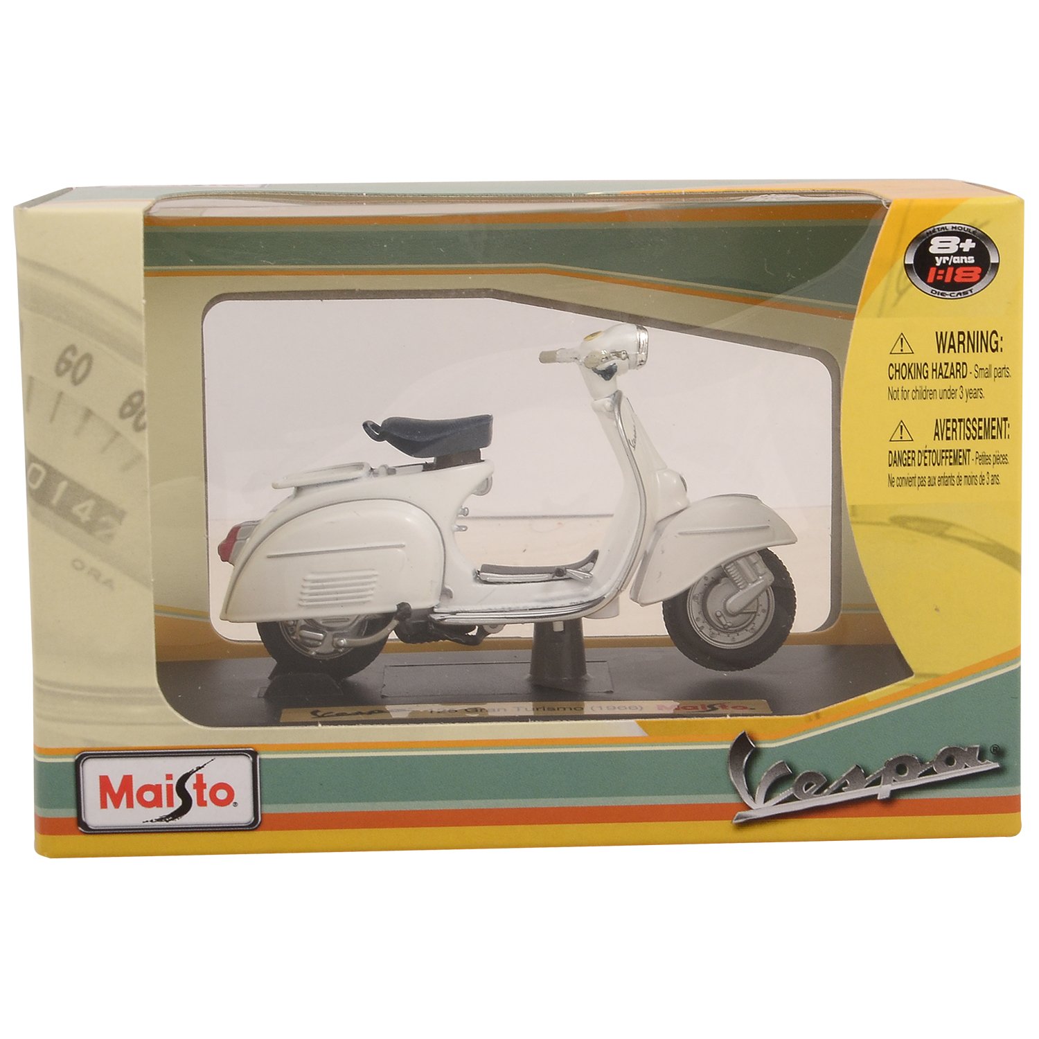 Maisto 1966 Vespa Gran Tourimo -1: 18 Scale Diecast Scooter