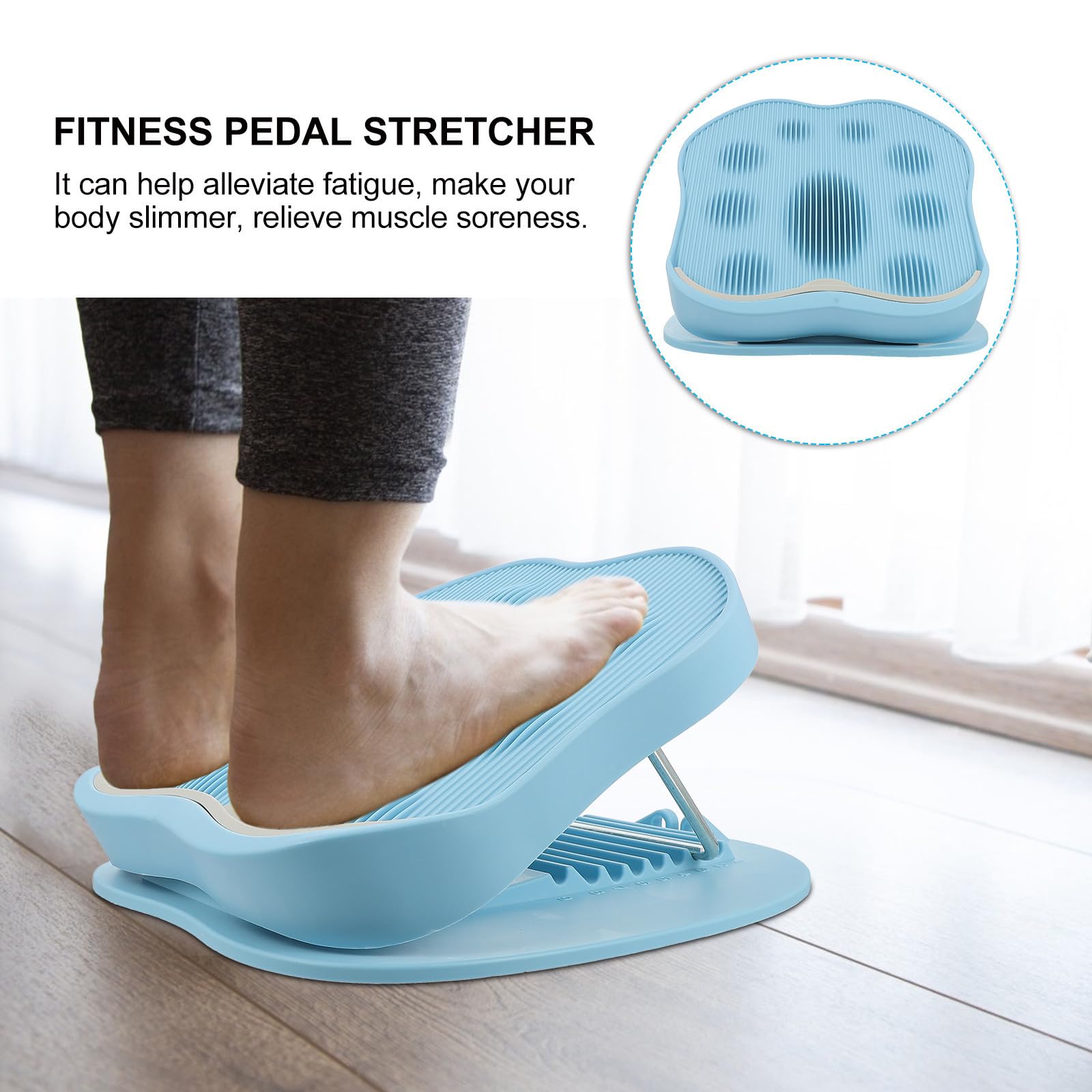 Tabla Inclinada Ajustable para Ejercicio de Pantorrillas y Pies, Accesorio Ligero de PP y TPE para Aliviar Fatiga en Fitness y Fisioterapia