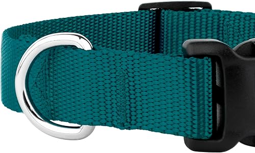 Miniatura 8 de Country Brook Design  Collar de nailon de lujo para perro con vibrante selección de 25 colores, Verde azulado